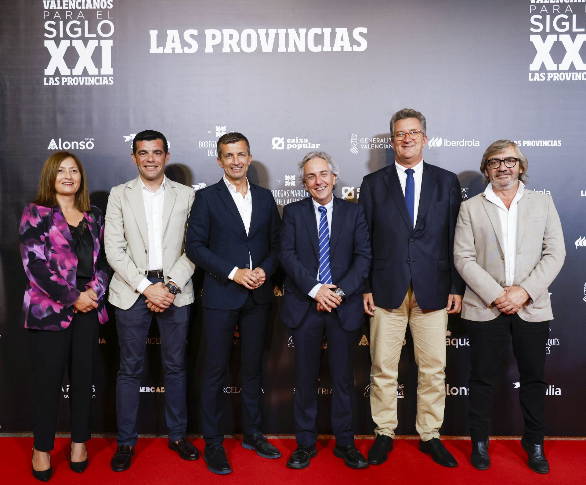 Rosa Touris, directora general de prevención de incendios; el director general de Urbanismo, Miguel Ángel Ivorra; el redactor jefe de LAS PROVINCIAS, Juan Carlos Ferriol; el secretario autonómico de Medio Ambiente, Raúl Mérida, y Javier Sendra, secretaria autonómico de Infraestructuras.