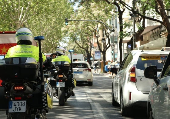 Una patrulla de la Policía Local de Valencia.