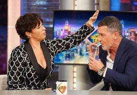 Antonio Banderas y Marta Ribera este jueves en 'El Hormiguero'.