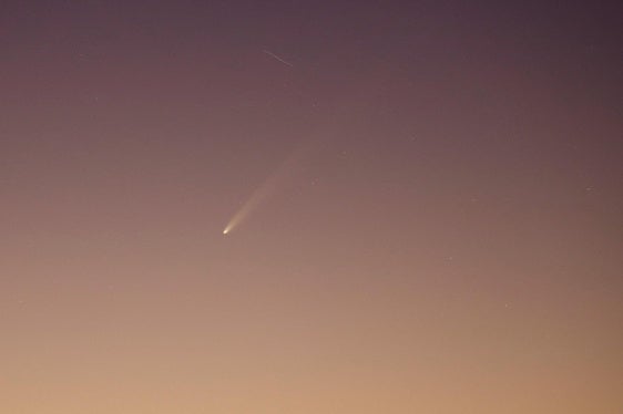 El cometa, a su paso por Canarias.