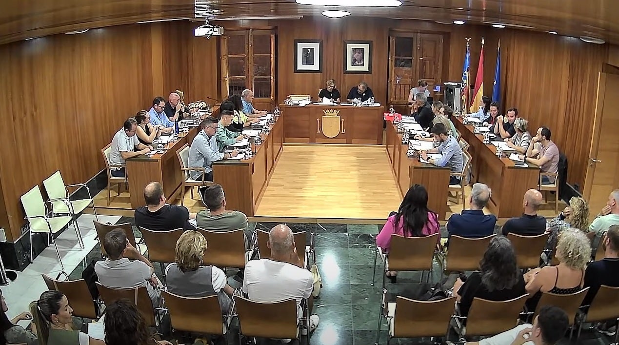 El pleno celebrado este jueves en Xàbia.