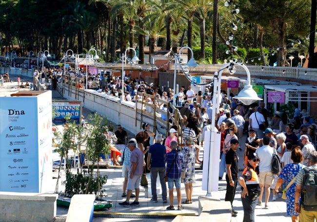 Paseo de la Marineta Cassiana, en Dénia, durante la mañana del sábado.