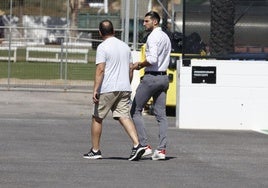 Rafa Mir, en la ciudad deportiva de Paterna.