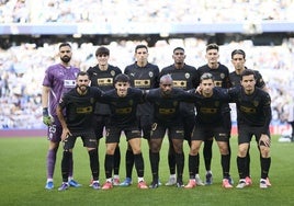 Alineación del Valencia ante la Real.