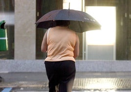 Lluvia en una localidad de la Comunitat Valenciana.