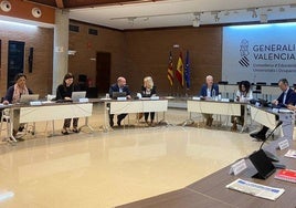 Junta de portavoces celebrada este martes en la Conselleria de Educación.