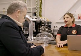 Chicotel durante su visita a 'La dulce Harleey'.