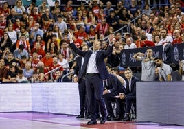 Pedro Martínez, durante el partido en Manesa.