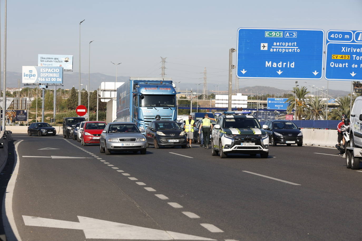 Fotos del atasco en las carreteras de Valencia