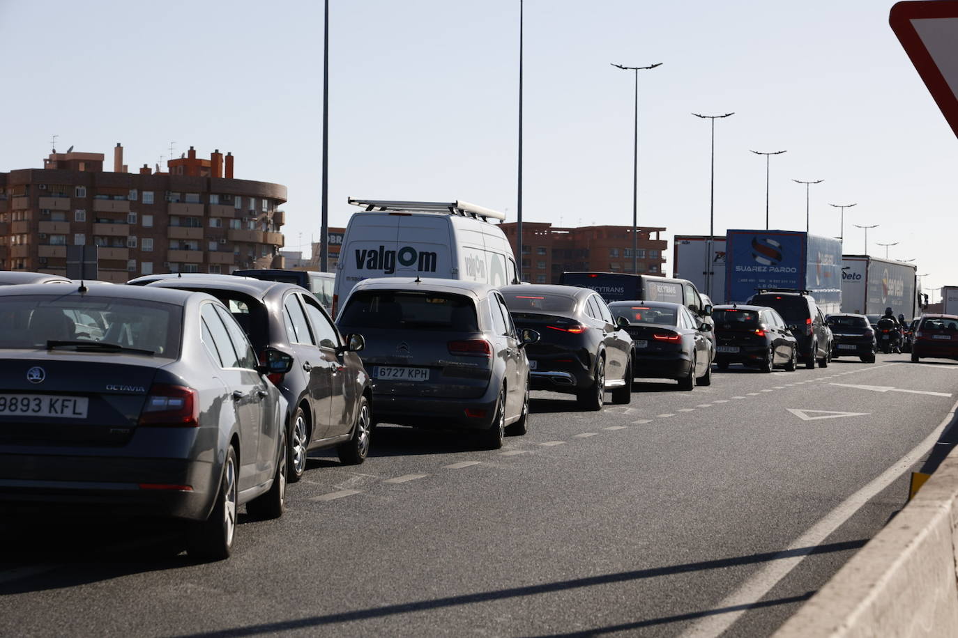 Fotos del atasco en las carreteras de Valencia