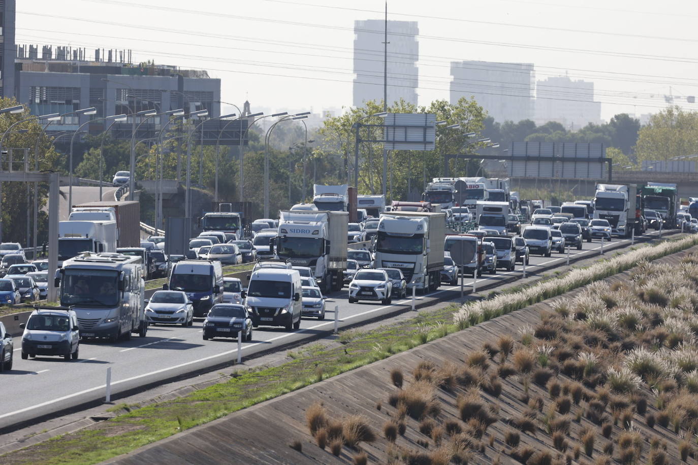 Fotos del atasco en las carreteras de Valencia