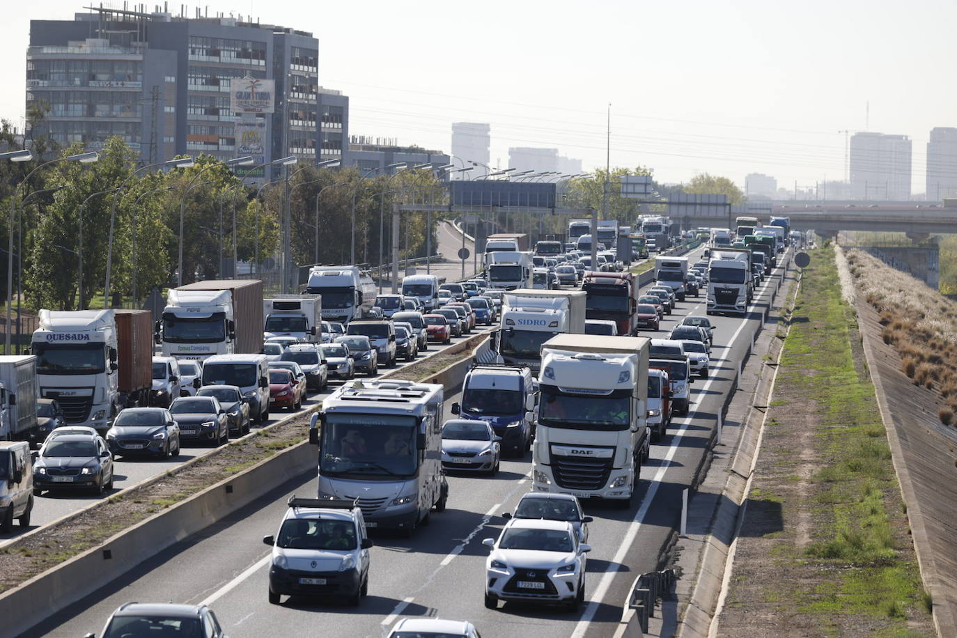 Fotos del atasco en las carreteras de Valencia