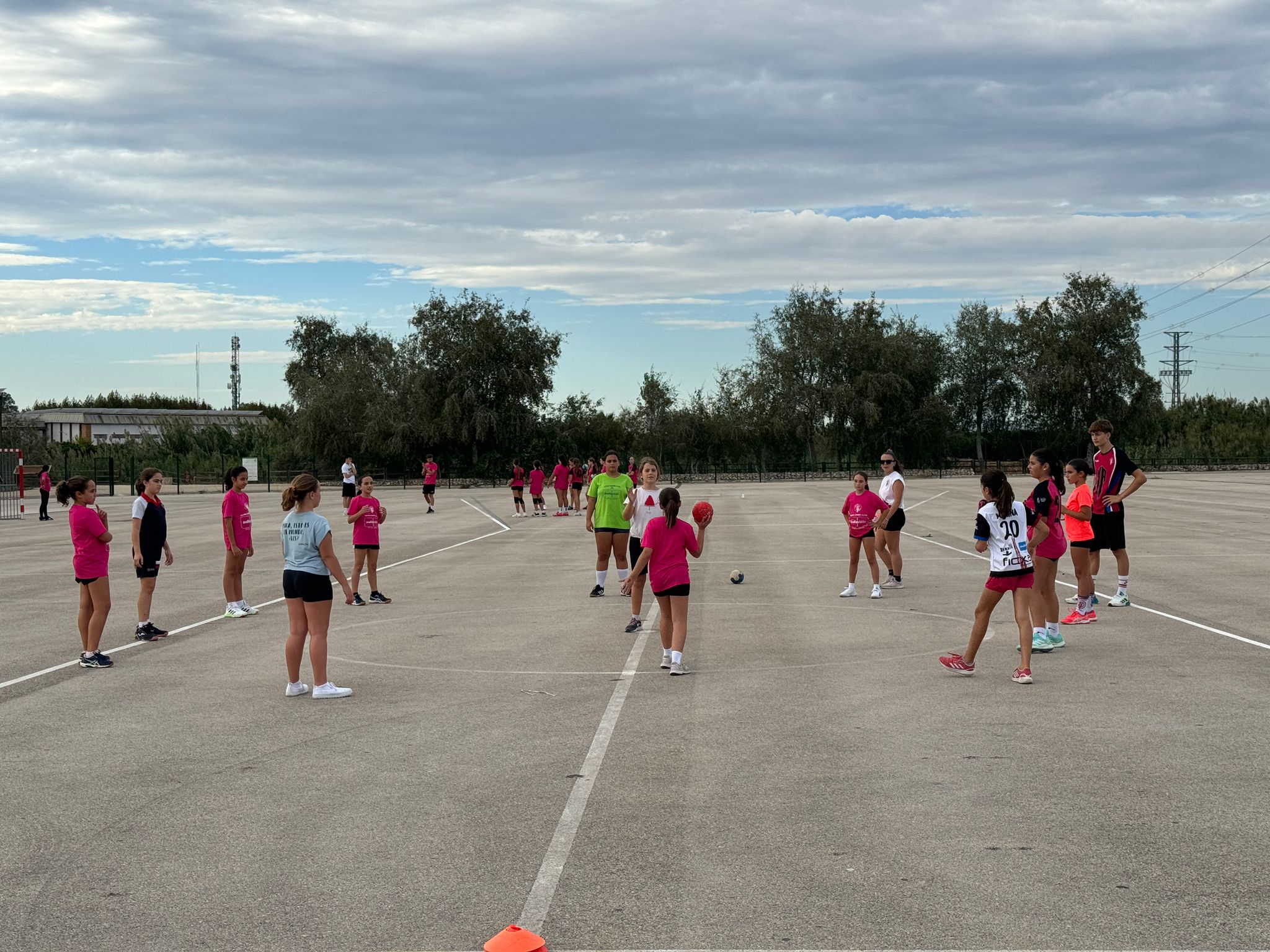 Entrenamiento reivindicativo en el recinto ferial.