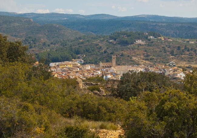 Vista panorámica de Siete Aguas (arriba) e iglesia de San Blas (abajo).