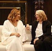 Kathryn Gustafson y María José Catalá, reunidas este jueves en Valencia.