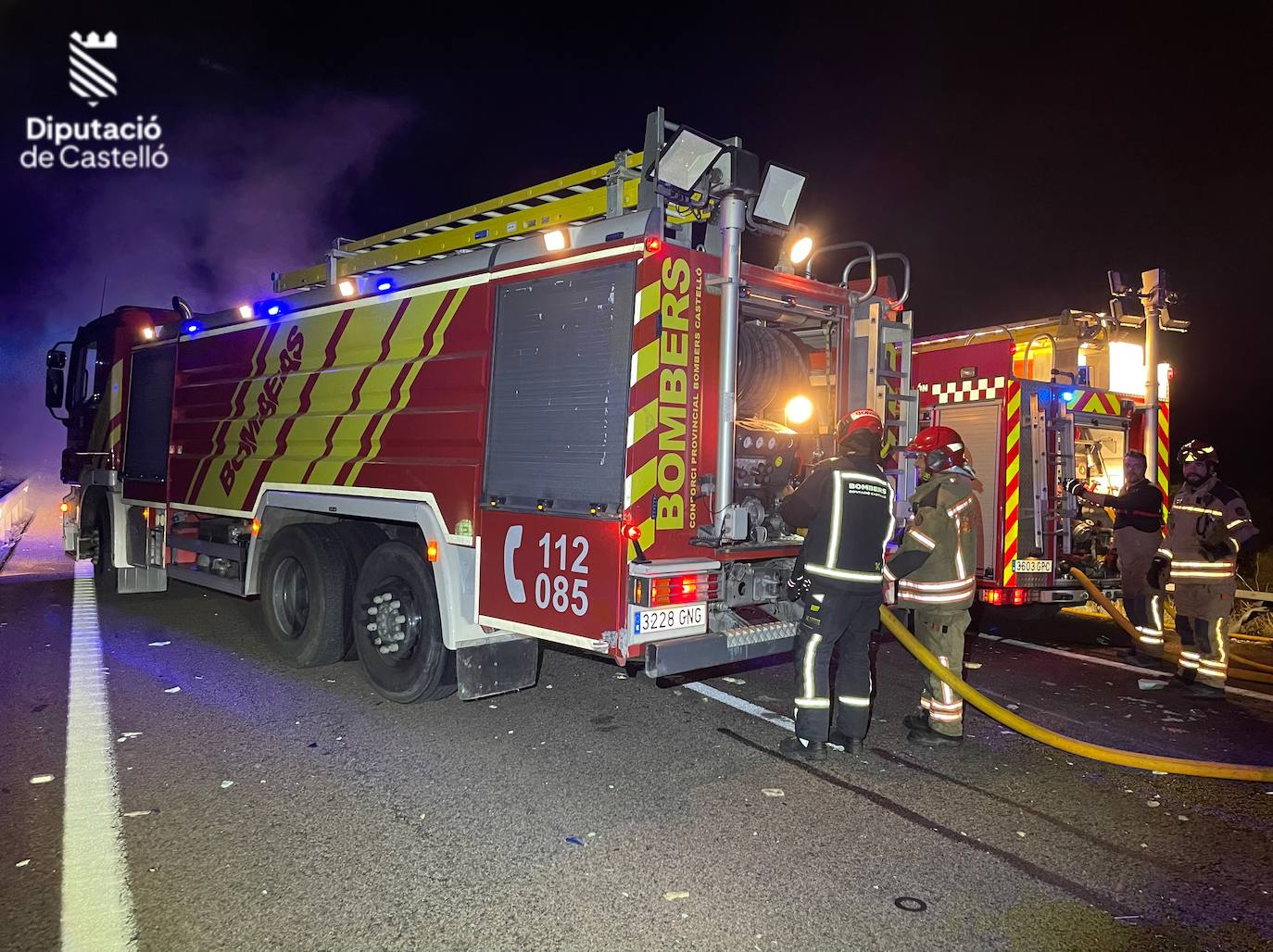 Fotos del accidente entre dos camiones en Benicàssim