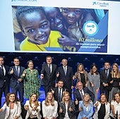 Acto de conmemoración de la vacunación infantil en África.