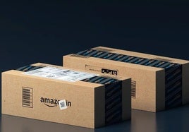 Cajas de Amazon en una imagen de archivo.