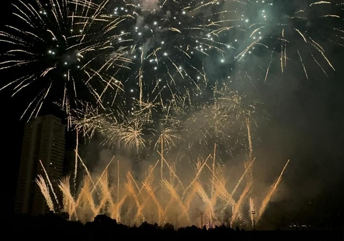 Fuegos artificiales en Valencia.