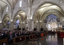 Una ceremonia en la Catedral de Valencia.