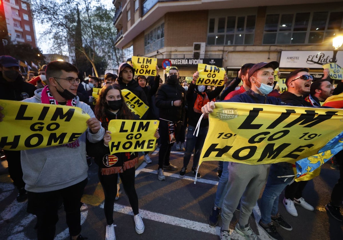 Una de las protestas contra Lim.