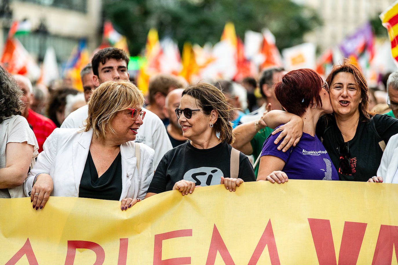 Fotos de la manifestación nacionalista en Valencia con el respaldo de Lluís Llach