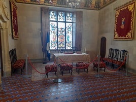 Una de las estancias del castillo.