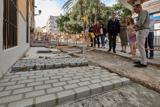 Visita a las obras de regeneración.