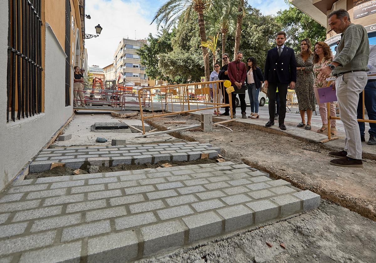 Visita a las obras de regeneración.