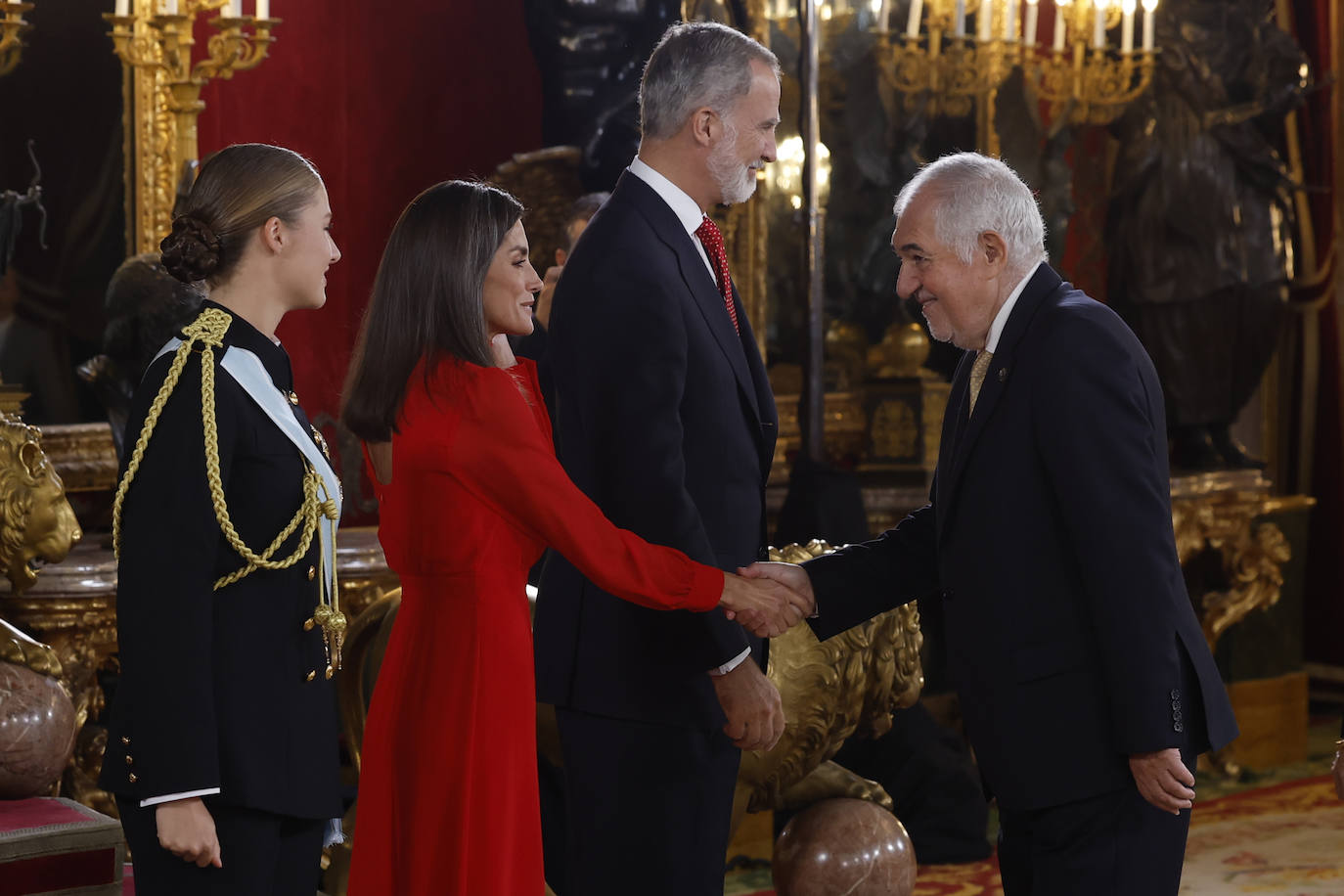 Fotos de la recepción de los reyes de España con motivo del Día de la Fiesta Nacional