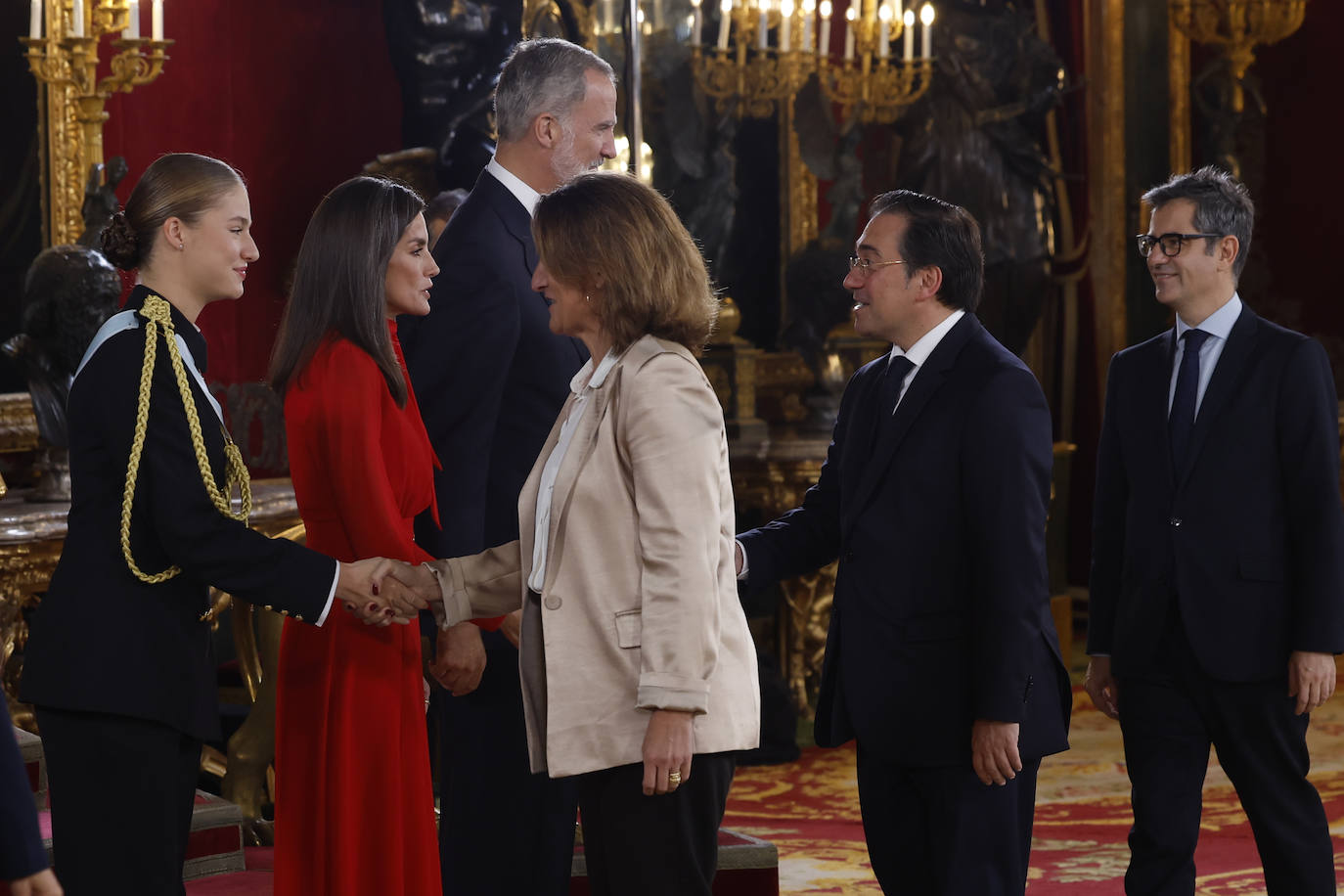 Fotos de la recepción de los reyes de España con motivo del Día de la Fiesta Nacional