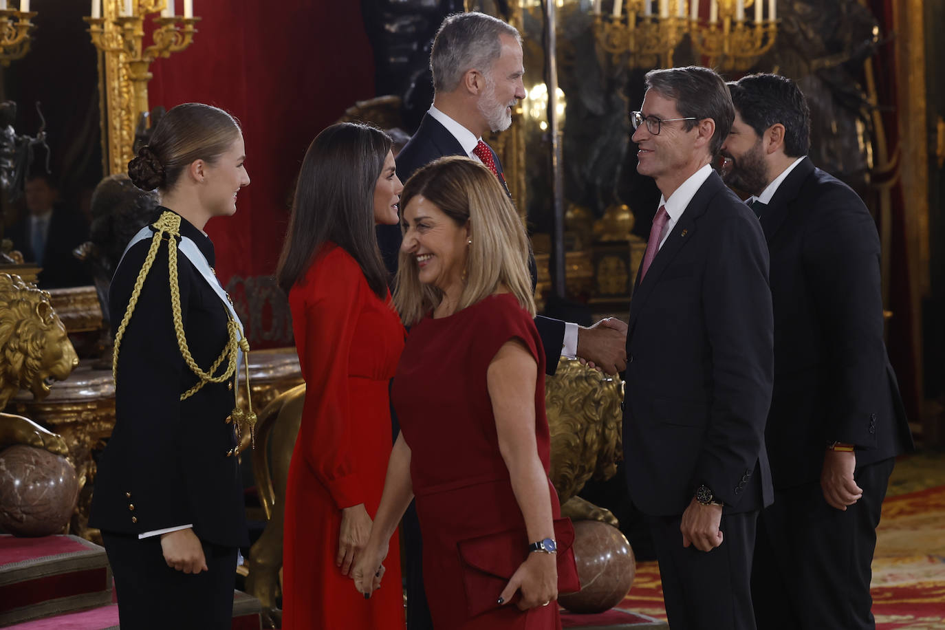 Fotos de la recepción de los reyes de España con motivo del Día de la Fiesta Nacional