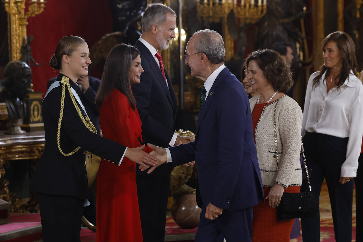 Fotos de la recepción de los reyes de España con motivo del Día de la Fiesta Nacional