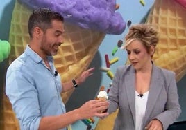 Pablo Ojeda junto a Cristina Pardo en 'Más Vale Tarde'.