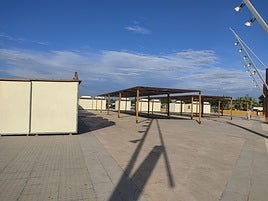 Montaje de estands para la Fira de la Tapa.