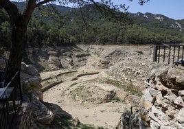 Estado del embalse de Ulldecona en agosto de este año.