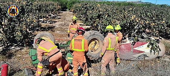 Un hombre fallece en Beneixida al volcar su tractor