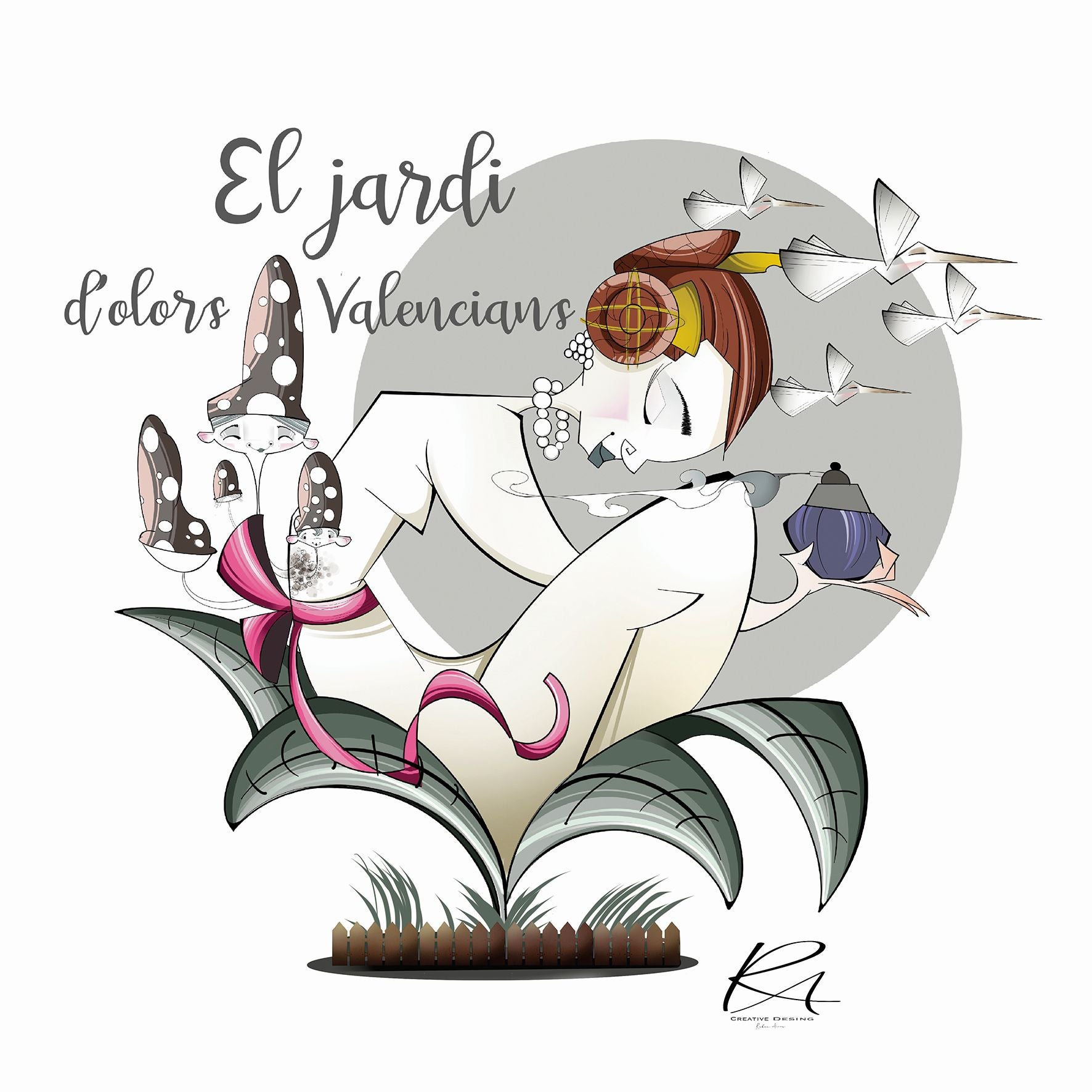 Falla infantil Sueca-Literato Azorín. Lema: El jardí d'olors valencians. Sección infantil Primera.