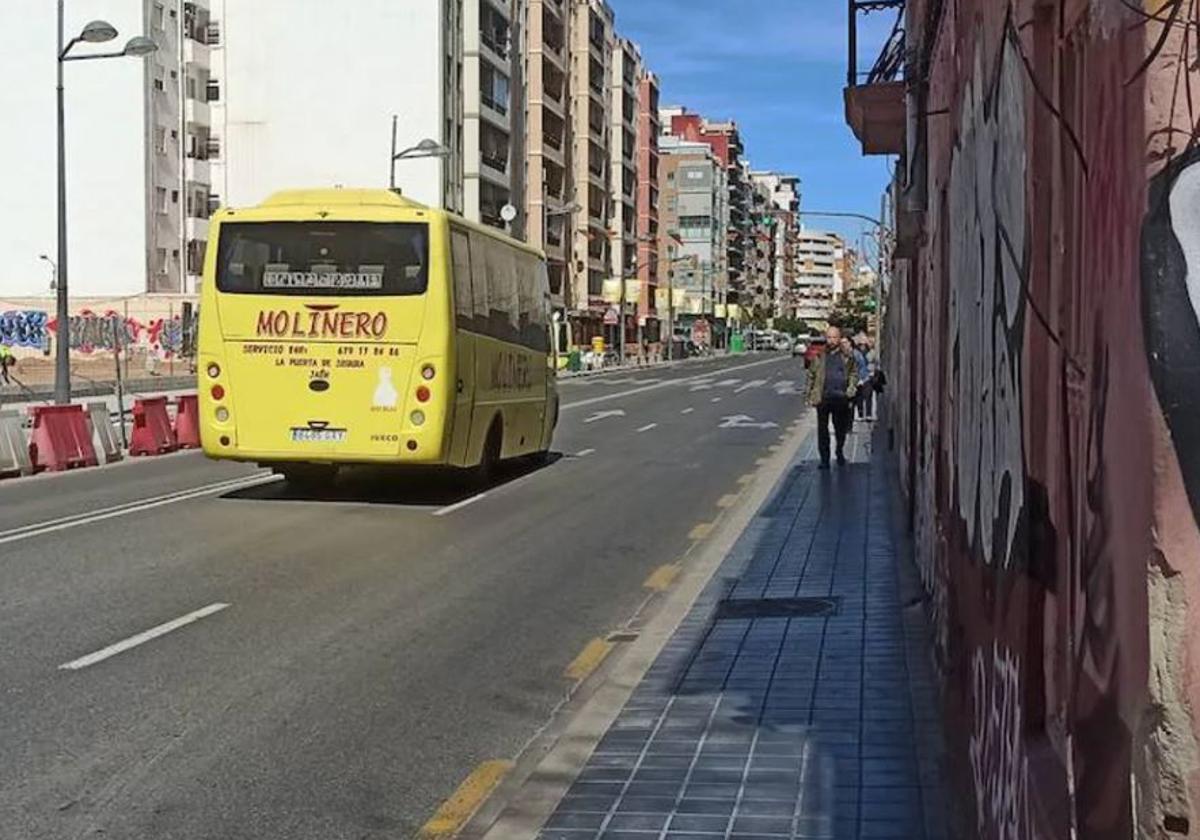 La calle San Vicente Mártir de Valencia, a la altura del número 249, en una imagen de archivo.