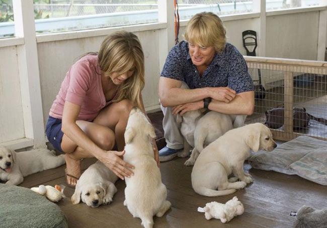 Jennifer Aniston y Owen Wilson en 'Una pareja de tres'.