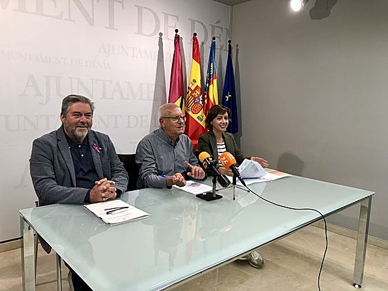 Rafa Carrió, Vicent Grimalt y Maria Josep Ripoll, este viernes.