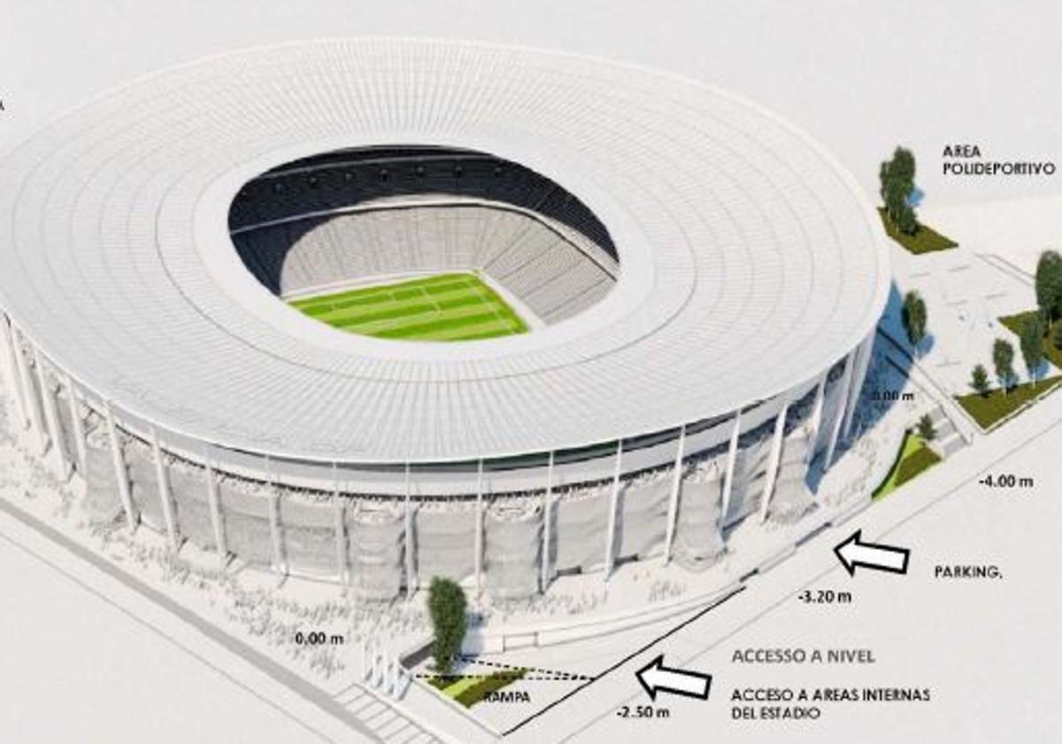 El exterior del nuevo Mestalla.