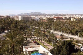 Vista aérea de Elche. Imagen de archivo.