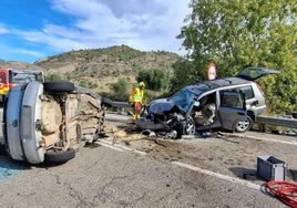 Los dos vehículos implicados en el accidente.