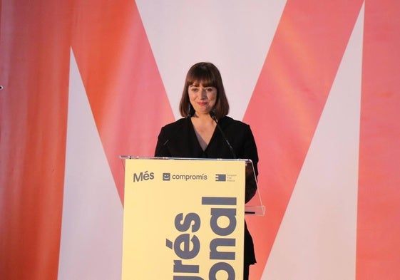 Amparo Piquer, durante el congreso de Més Compromís.