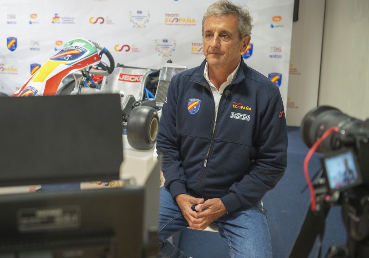 Luis Moya, durante la presentación del equipo español en los FIA Motorsport Games.