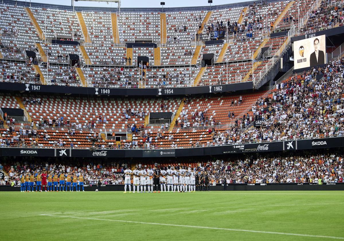 Una de las pantalla instaladas en 2015 que se reaprovechará en el nuevo Mestalla.