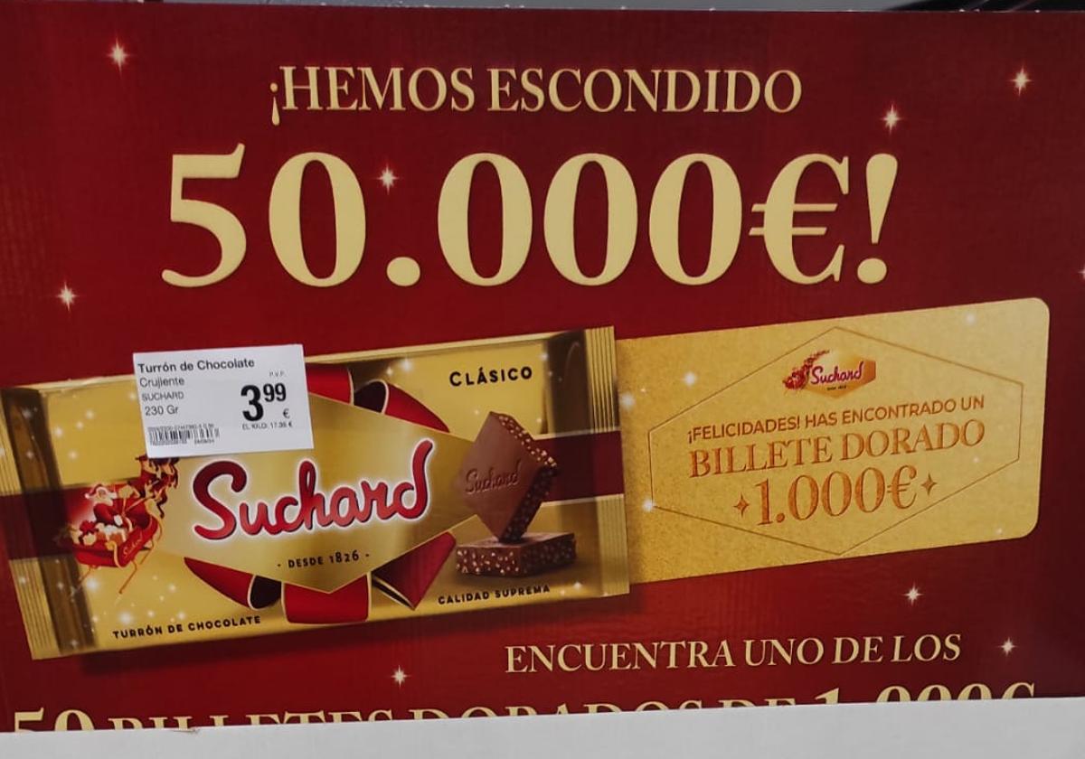 Promoción de Suchard en un supermercado.