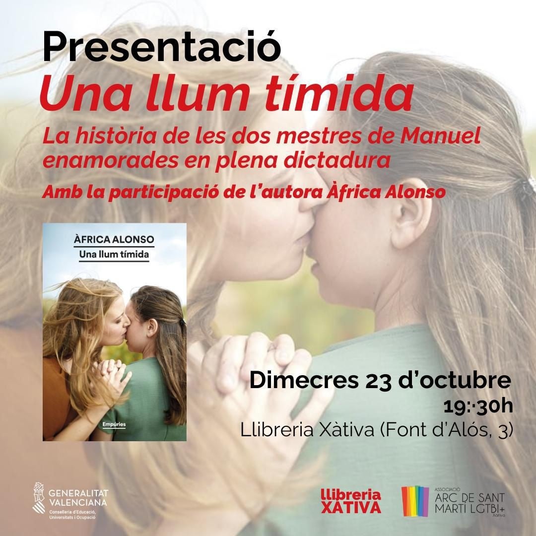 Cartel anunciador de la presentación del libro, con la portada del mismo.