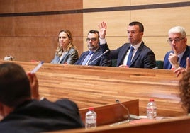 El president Vicent Mompó, en el pleno de este martes.